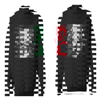 スクーター バイク バイク スクート イタリア国旗 原付スクーター スウェットシャツ - Kawaiitshirt