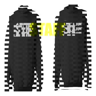 スタッフ社員 イベントスタッフ表裏 黄文字 スウェットシャツ - Kawaiitshirt