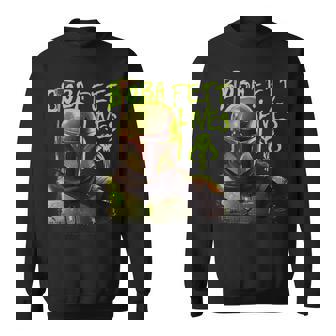 スター・ウォーズ ボバ・フェットの本 ネオン・ボバ・フェット・ライヴズ ポスター スウェットシャツ - Kawaiitshirt