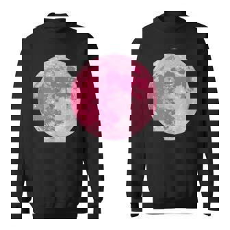 ストロベリームーンデザイン 満月 かわいいピンクムーン スウェットシャツ - Kawaiitshirt