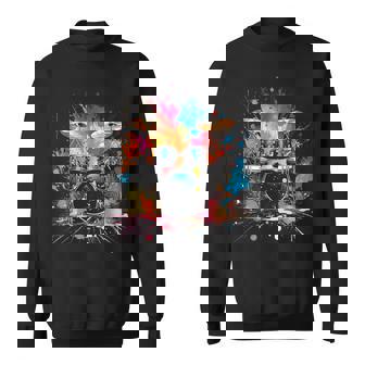 スプラッシュスタイルのドラムドラマードラムドラムのドラム スウェットシャツ - Kawaiitshirt