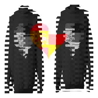 スペインとドイツのハーフaのかっこいい国旗 スペイン ドイツの国旗 Pain German Flag スウェットシャツ - Kawaiitshirt