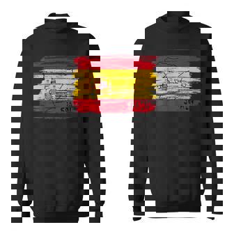 スペイン国旗の絵、スペインの地図のスケッチ。 スウェットシャツ - Kawaiitshirt