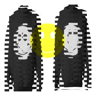 スマイル フェイス 笑顔（ベーシック）【スマイリー】ニコニコ 絵文字 黄色 ポップ かわいい イラスト スウェットシャツ - Kawaiitshirt