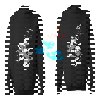 スマーフグループ スマーフ ガーガメル 魅惑のブルーフレンズのファン スウェットシャツ - Kawaiitshirt