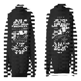 スムーズに敷設する 面白いコンクリート作業員 スウェットシャツ - Kawaiitshirt