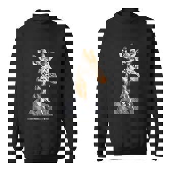 スーツ姿の面白いキリン スウェットシャツ - Kawaiitshirt