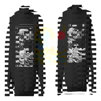 セイウチ 日本の神奈川波 面白いサーフアニマル スウェットシャツ - Kawaiitshirt