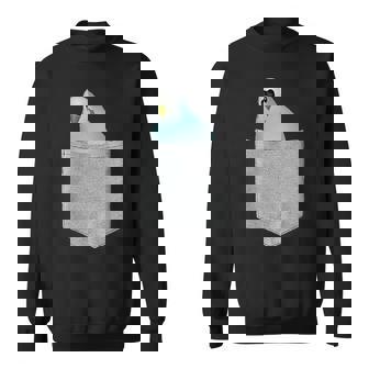 セキセイインコ ポケットから覗く 可愛いデザイン スウェットシャツ - Kawaiitshirt