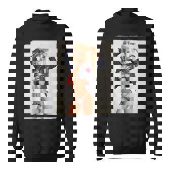 セクシーガールグラフィックtシャツ ブロンドボンシェルビキニピンナップガール スウェットシャツ - Kawaiitshirt