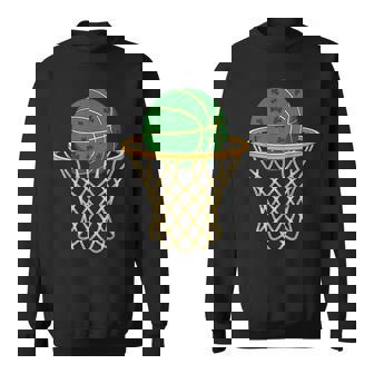 セントパトリックバスケットボールグリーンシャムロックバスケットボール スウェットシャツ - Kawaiitshirt