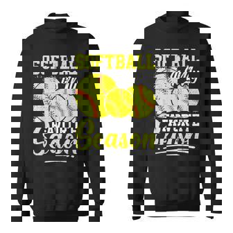 ソフトボールは私の好きな季節の楽しいデザイン。 スウェットシャツ - Kawaiitshirt