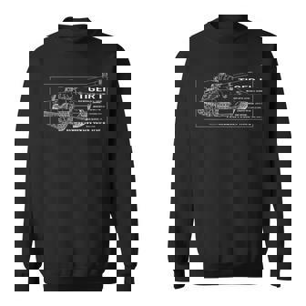 タイガーii Ww2ドイツ戦車の設計図 スウェットシャツ - Kawaiitshirt