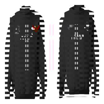 タイ国旗、タイのシルエットマップ、国章 スウェットシャツ - Kawaiitshirt