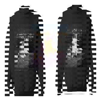 タバコ 子猫 おもしろい 喫煙 猫 ミーム バカ 脳腐 スウェットシャツ - Kawaiitshirt