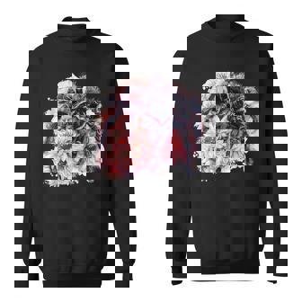 タランチュラ フローラル アートワーク アニマルアート 野生動物 タランチュラ 恋人 スウェットシャツ - Kawaiitshirt