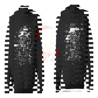 ダックスフント ウィーナー 犬 サンタ 帽子 面白い かわいい クリスマス スウェットシャツ - Kawaiitshirt