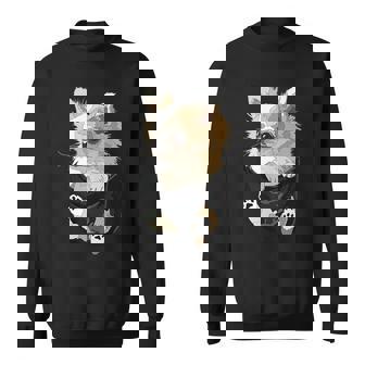 チワワ インポケット チワワ 長髪 チワワ 犬好き スウェットシャツ - Kawaiitshirt