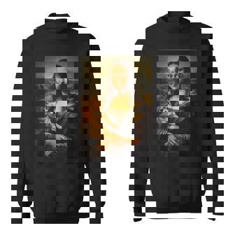 チワワ モナリザ 絵画 アート 犬 ママ お父さん スウェットシャツ - Kawaiitshirt