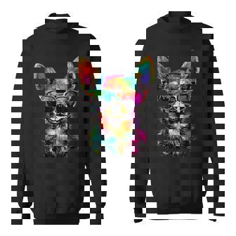 チワワとサングラスの犬 かわいいチワワが大好き スウェットシャツ - Kawaiitshirt