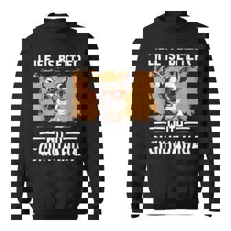 チワワデザイン レディース メンズ チワワ 犬 チワワ 恋人 スウェットシャツ - Kawaiitshirt