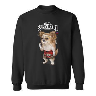 チワワ犬 ムエタイ キックボクシングチャンピオン スウェットシャツ - Kawaiitshirt