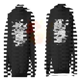 チンチラ ハイビスカス ブルーム ハーモニー フローラル チンチララバーズ スウェットシャツ - Kawaiitshirt