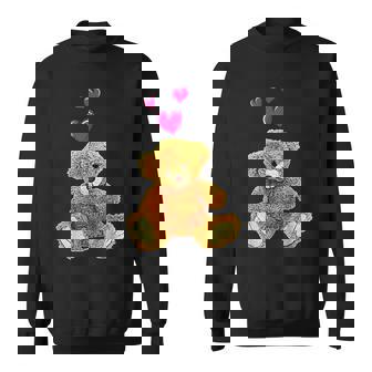 テディベアとハートのかわいいテディベアモチーフ スウェットシャツ - Kawaiitshirt