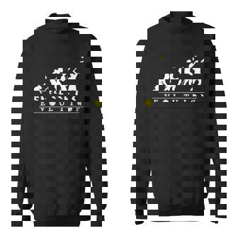 おもしろ テニス 人類の進化 かっこいい シルエット テニスプレイヤー ネタ デザイン 記念品 テニス選手 スウェットシャツ - Kawaiitshirt