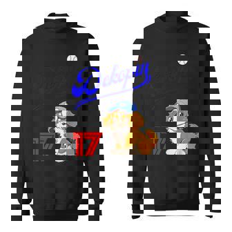 デコピン、デコイ、犬シャツ、No17、大谷、愛犬、コーイケルホンディエ、野球観戦、Dekopindecoy 誕生日 スウェットシャツ - Kawaiitshirt