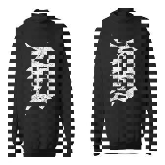 デトロイトグラフィック D ディストレスト グランジ モーターシティ スウェットシャツ - Kawaiitshirt