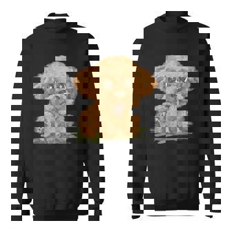 トイプードル かわいい いぬ 子犬 ペット おもしろ 動物 イラスト スウェットシャツ - Kawaiitshirt