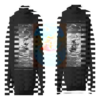 トイプードルとチワワのジェットスキー 夏の楽しいデザイン スウェットシャツ - Kawaiitshirt