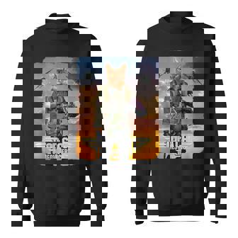 トップ 猫 マーベリック パロディ アクション 映画 叙事詩 レトロ スウェットシャツ - Kawaiitshirt