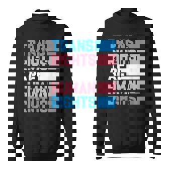 トランスライツは人権トランスジェンダープライドフラッグ スウェットシャツ - Kawaiitshirt