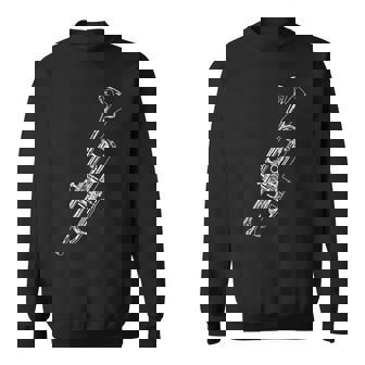 トランペット奏者のためのレトロなトランペットスケッチ スウェットシャツ - Kawaiitshirt