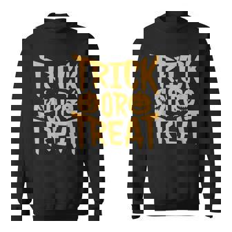 トリックオアトリートパンプキンフェイスハロウィングラフィック。 スウェットシャツ - Kawaiitshirt