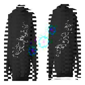 トロピカルカラー ハワイアン ホヌー ウミガメ スウェットシャツ - Kawaiitshirt