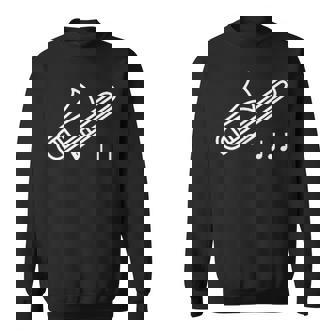 トロンボーン 音符 楽譜 音楽 楽器 スウェットシャツ - Kawaiitshirt