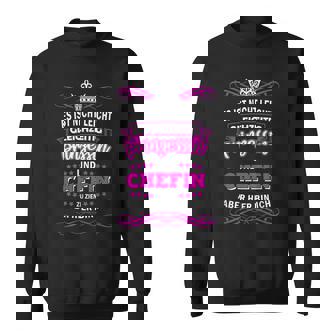 ドイツ語のテキスト「Gleichzeitig Prinzessin Chefin」と書かれた最高のシェフィンの言葉 スウェットシャツ - Kawaiitshirt
