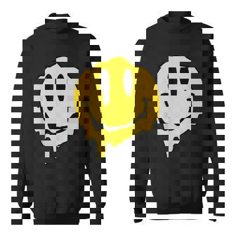 ドリッピースマイルイエロースマイルフェイスシャツ かわいい ハッピースマイルフェイス スウェットシャツ - Kawaiitshirt