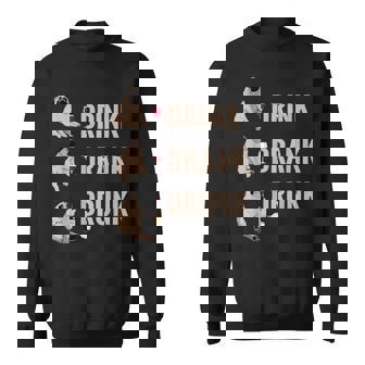 ドリンク 飲酒 パグ 飲酒 ワイン ミーム 面白い スウェットシャツ - Kawaiitshirt