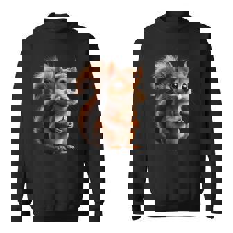 ドングリを持ったかわいいリスのデザイン スウェットシャツ - Kawaiitshirt