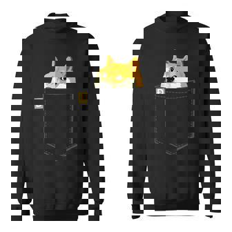 ドージコインシャツフェイクポケットシャツドージコイントゥザムーン スウェットシャツ - Kawaiitshirt