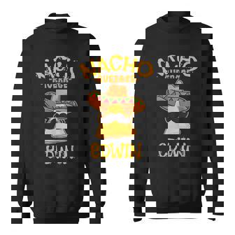 ナチョ平均 エドウィン 名前入り 面白いタコス スウェットシャツ - Kawaiitshirt