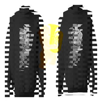 ナマケモノ 恋人 チューバ プレーヤー ミュージック ビッグバンド チューバ スウェットシャツ - Kawaiitshirt