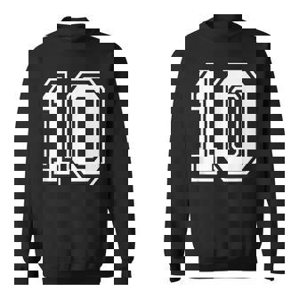 ナンバー10 誕生日ギフト スポーツ選手 チーム番号入りジャージ スウェットシャツ - Kawaiitshirt