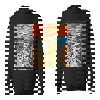 ニャンコの叫び 面白いtシャツ 猫 ムンクの叫び パロディ ネコ メンズ 子供 おもしろ 服 おもしろグッズ ネタ スウェットシャツ - Kawaiitshirt