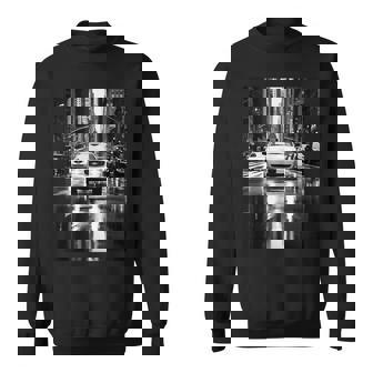 ニューヨークのタクシーのモノクロ写真 写真 スウェットシャツ - Kawaiitshirt