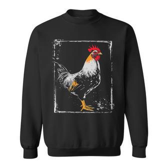 ニワトリ 絵画 描画 動物 アート グラフィック ニワトリ スウェットシャツ - Kawaiitshirt